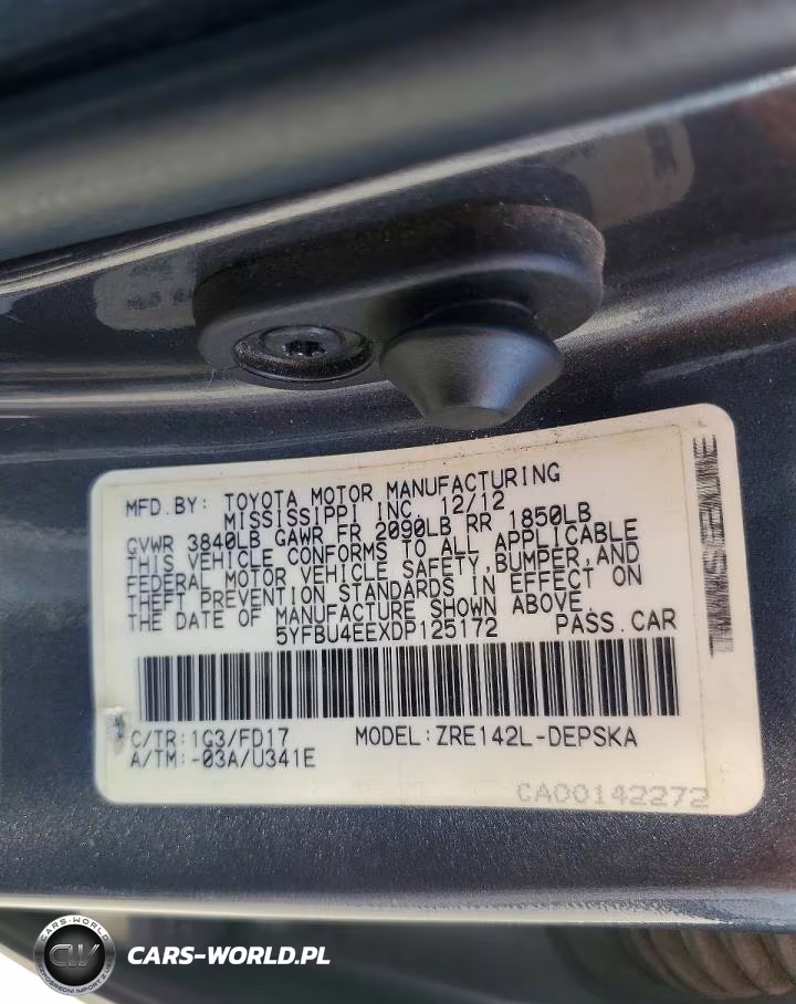 2013 Toyota Corolla S VIN:5YFBU4EEXDP125172 - 12