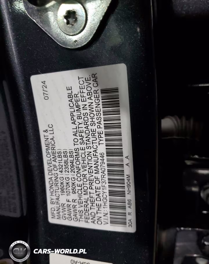 2024 Honda Accord Ex VIN:1HGCY1F37RA079446 - 13