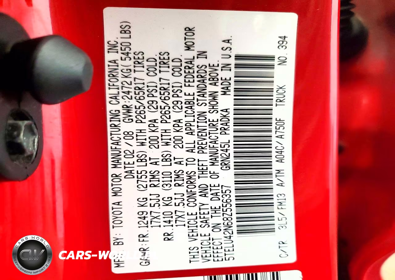 2008 Toyota Tacoma V6 VIN:5TELU42N68Z556357 - 12