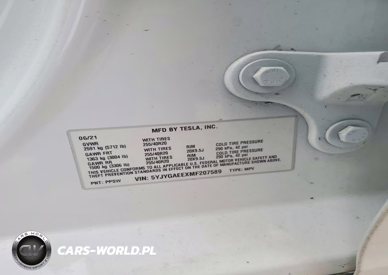 2021 Tesla Model Y VIN:5YJYGAEEXMF207589 - 12