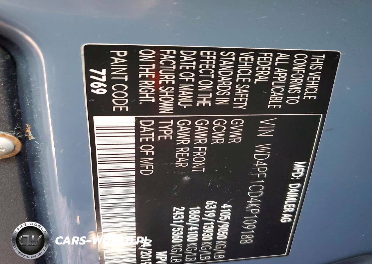 2019 Mercedes-Benz Sprinter 2500-3500 Delivery Van VIN:WD4PF1CD4KP109188 - 13