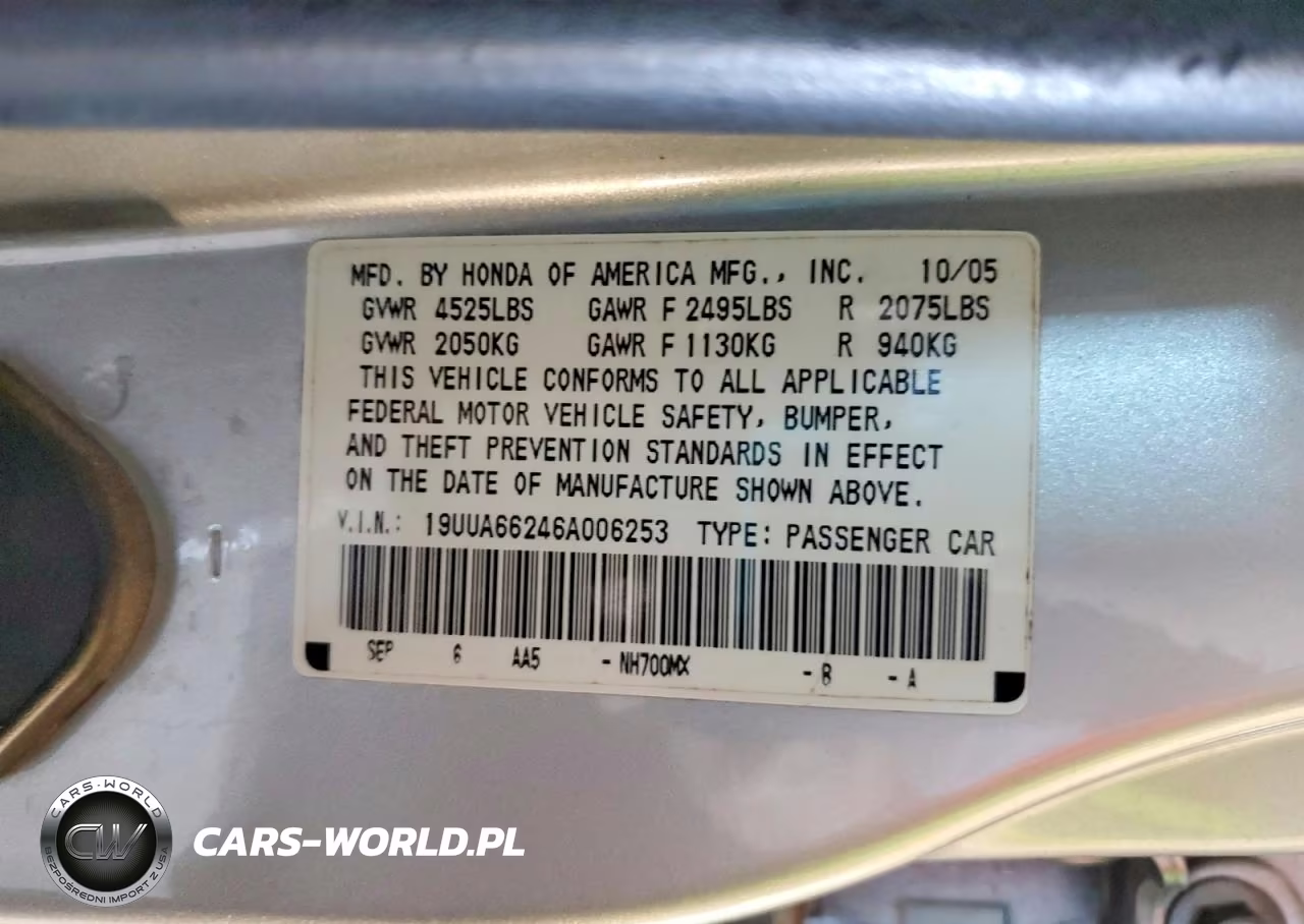 2006 Acura 3.2Tl VIN:19UUA66246A006253 - 12