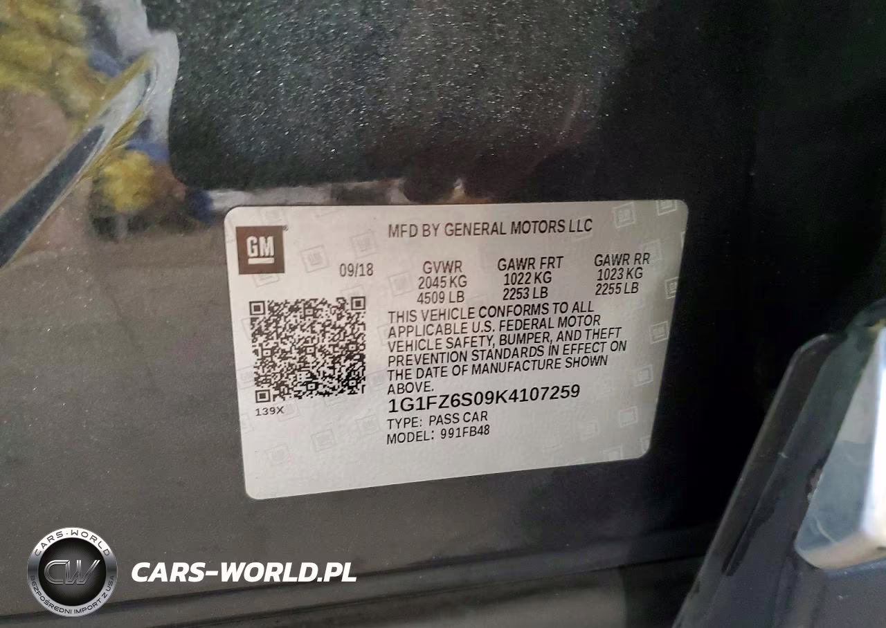 2019 Chevrolet Bolt Ev Premier VIN:1G1FZ6S09K4107259 - 12