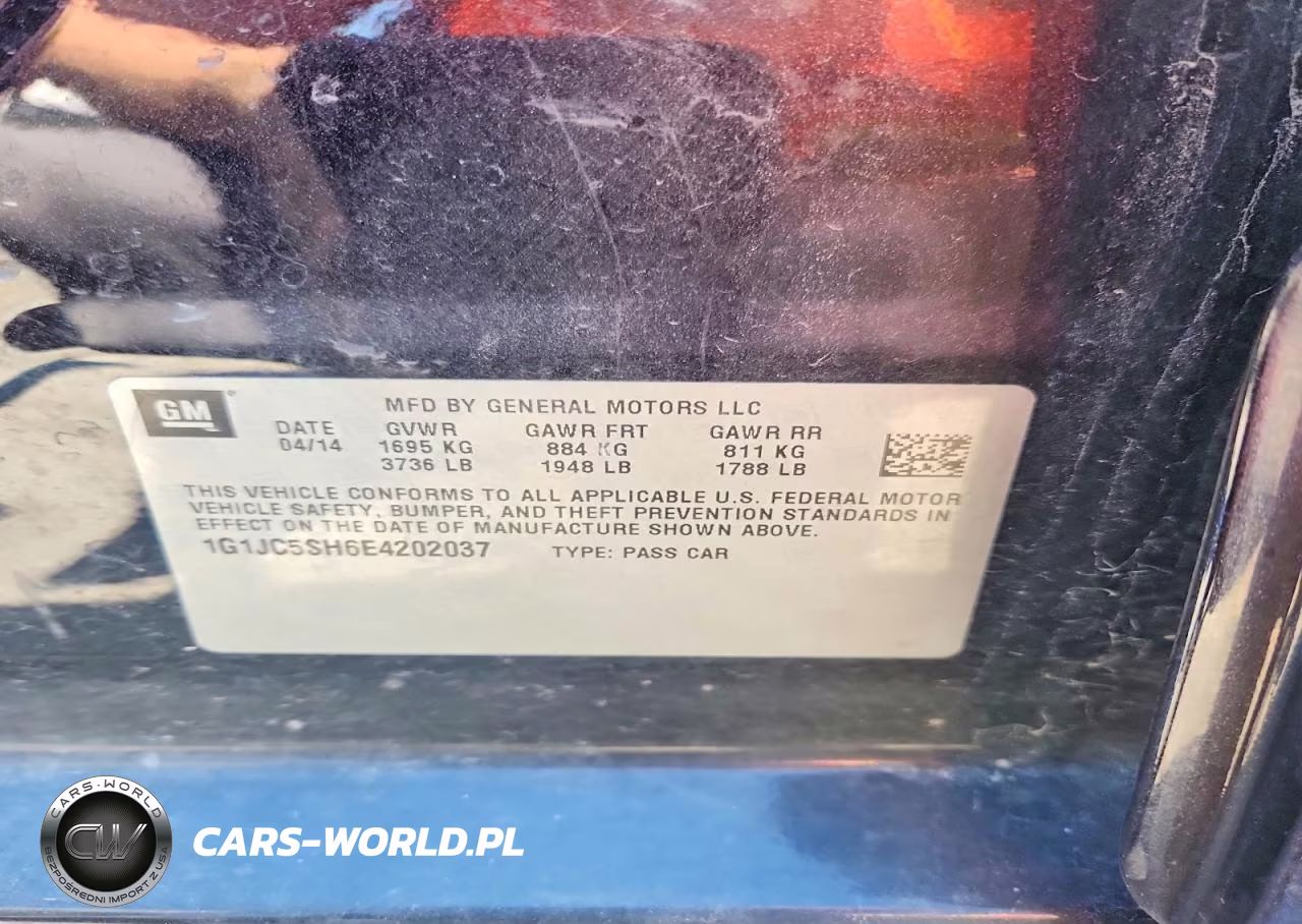 2014 Chevrolet Sonic Lt VIN:1G1JC5SH6E4202037 - 12