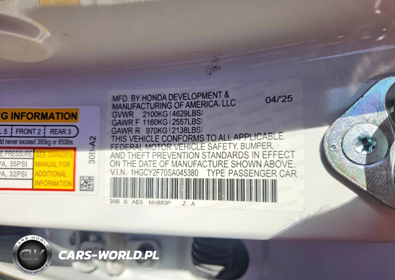 2025 Honda Accord Hybrid Sport-L VIN:1HGCY2F70SA045380 - 12