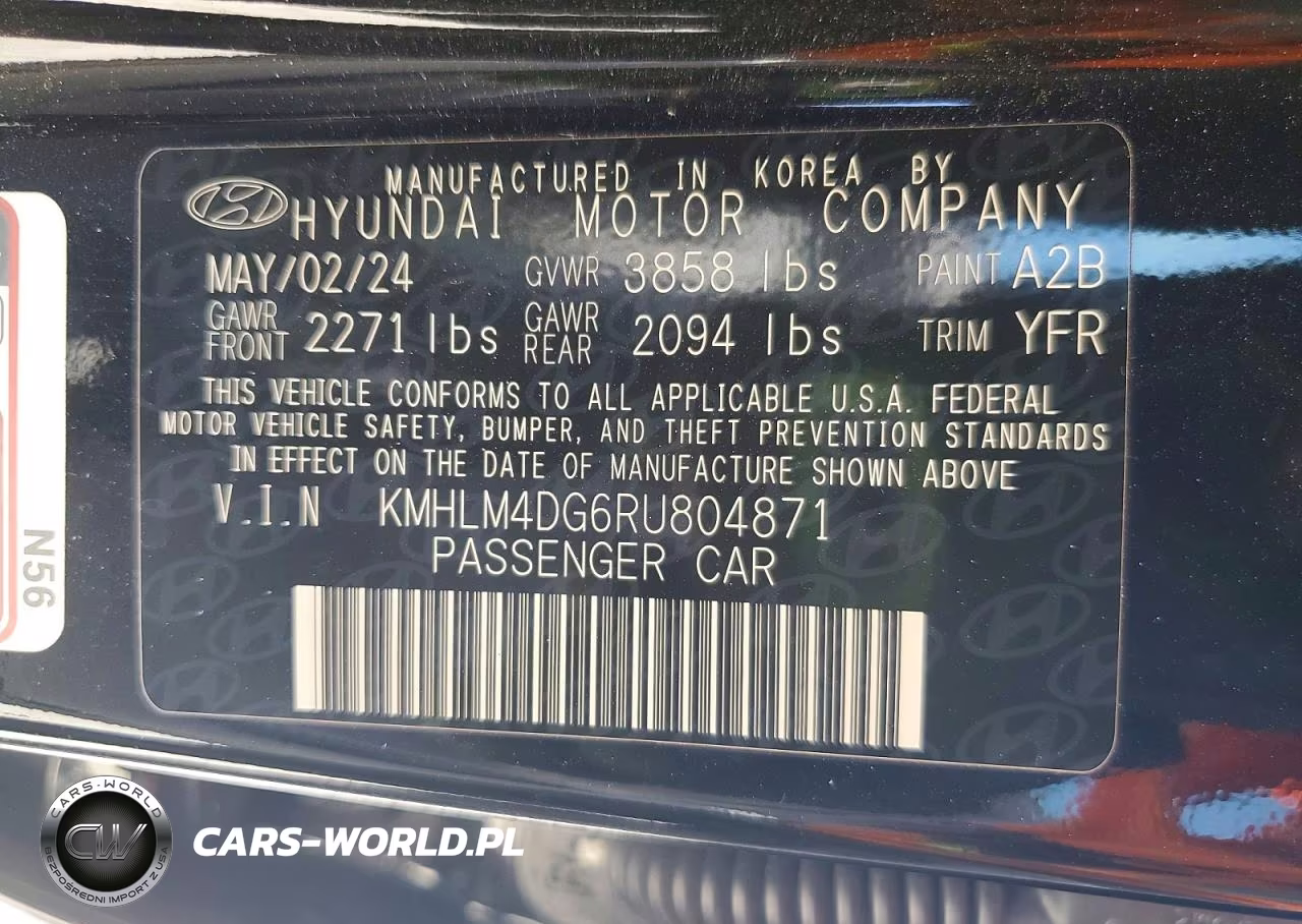 2024 Hyundai Elantra Sel VIN:KMHLM4DG6RU804871 - 12
