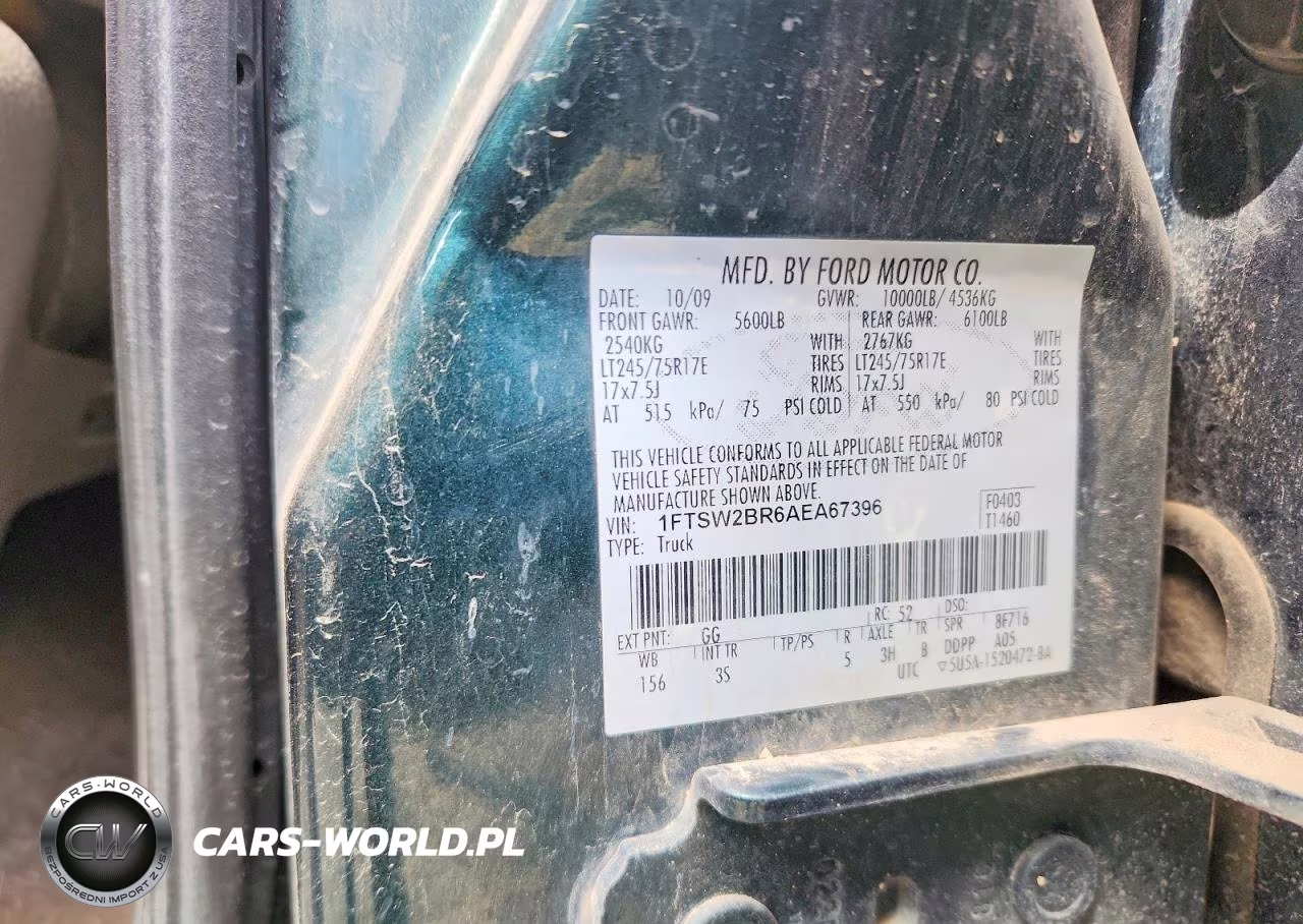 2010 Ford F250 Super Duty VIN:1FTSW2BR6AEA67396 - 12