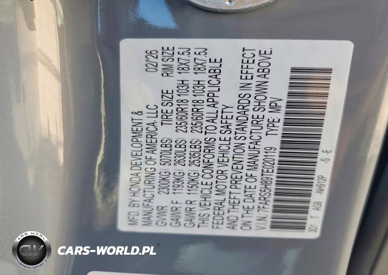 2026 Honda Cr-V Sport-L VIN:7FARS5H89TE020119 - 13