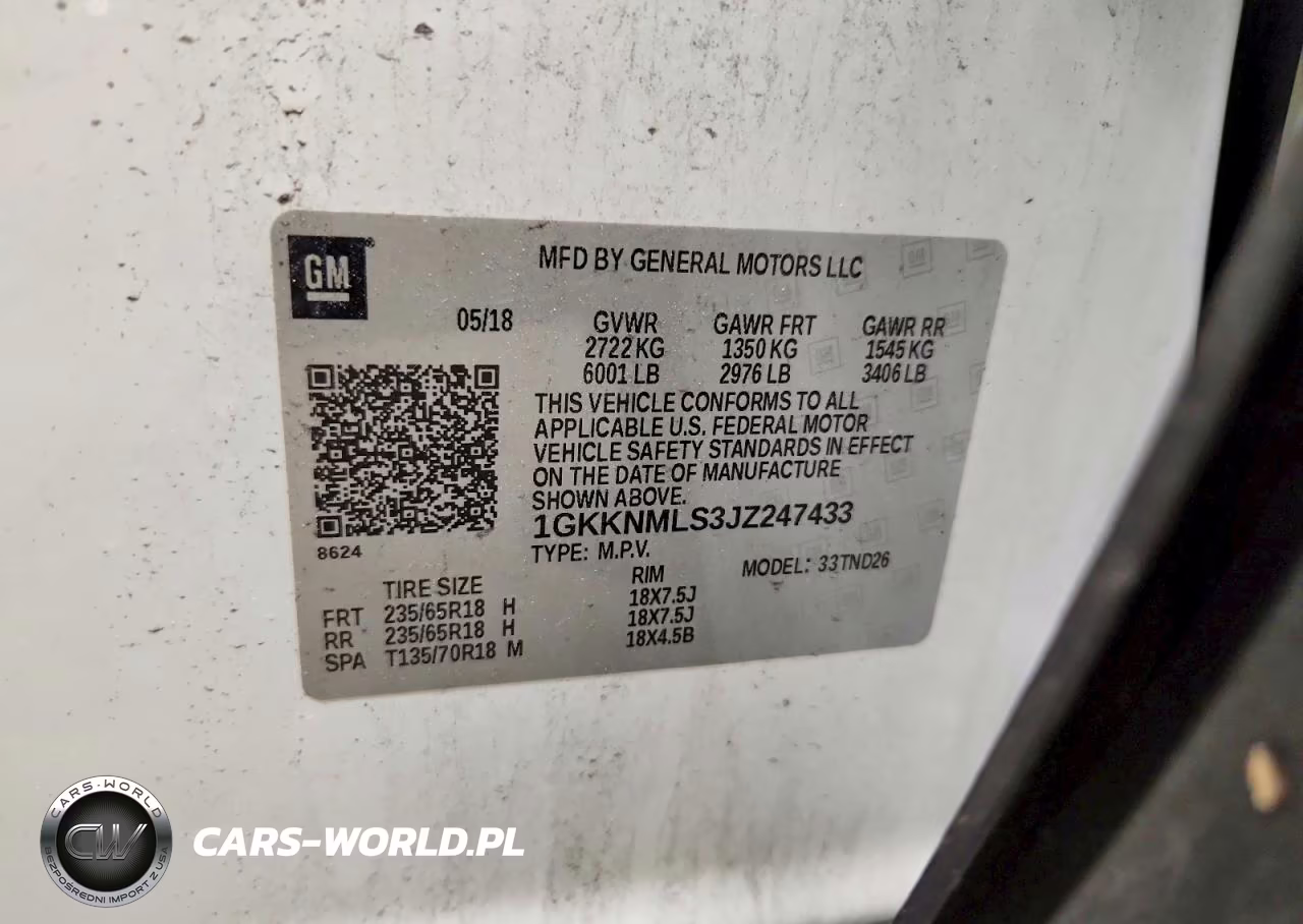 2018 GMC Acadia Slt-1 VIN:1GKKNMLS3JZ247433 - 13