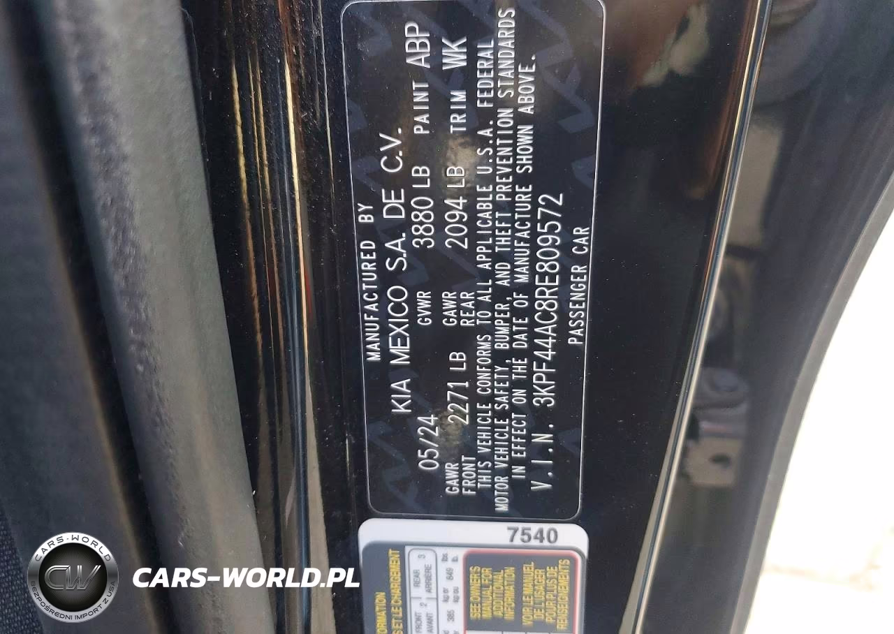 2024 Kia Forte Gt VIN:3KPF44AC8RE809572 - 12