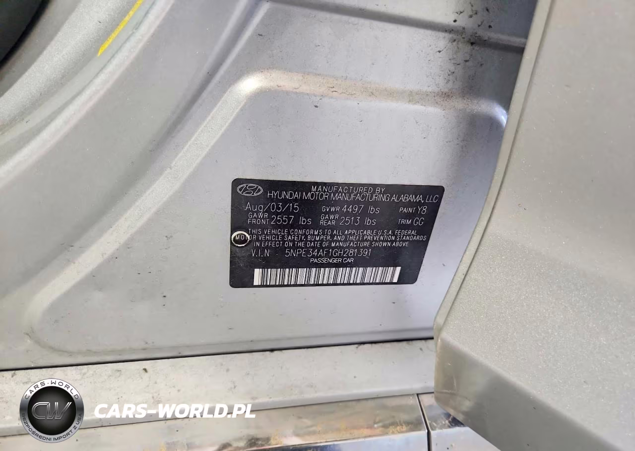 2016 Hyundai Sonata Sport VIN:5NPE34AF1GH281391 - 12