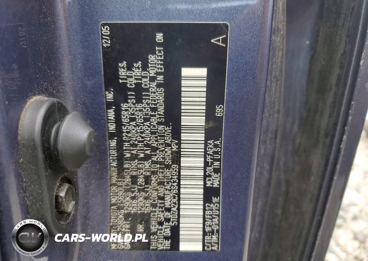 2006 Toyota Sienna Ce 7 Passenger VIN:5TDZA23C76S434959 - 13
