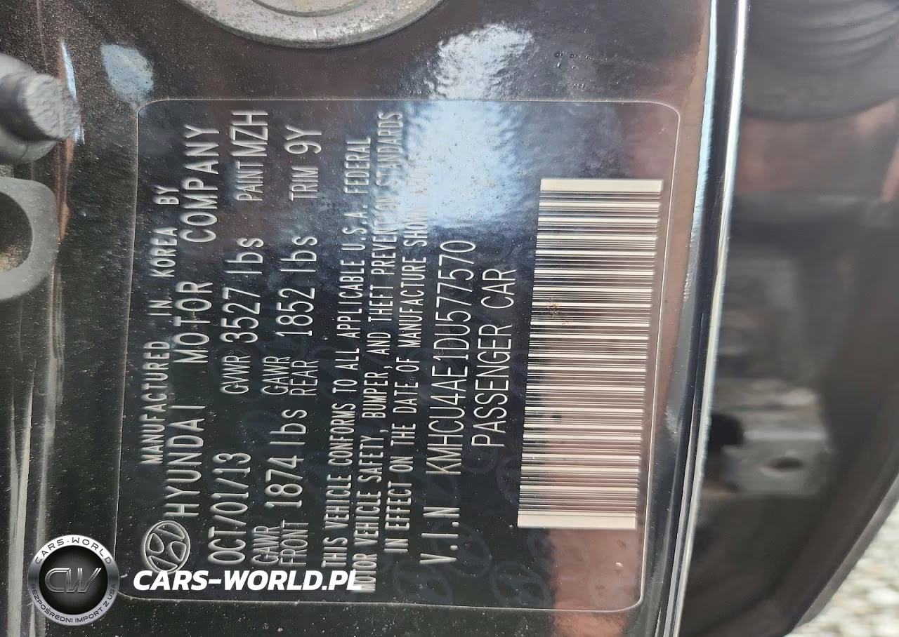 2013 Hyundai Accent Gls VIN:KMHCU4AE1DU577570 - 12