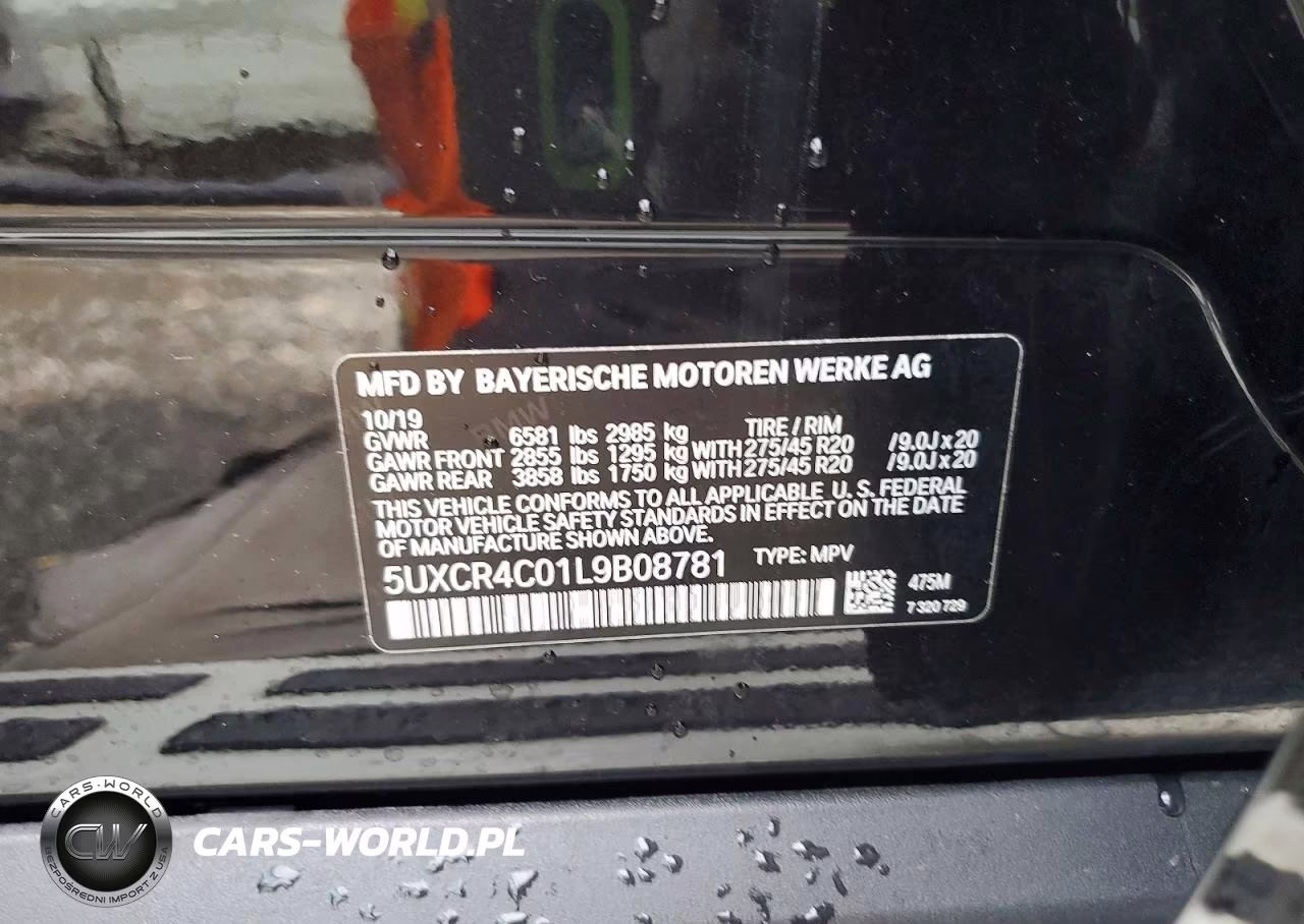 2020 BMW X5 Sdrive 40I VIN:5UXCR4C01L9B08781 - 13