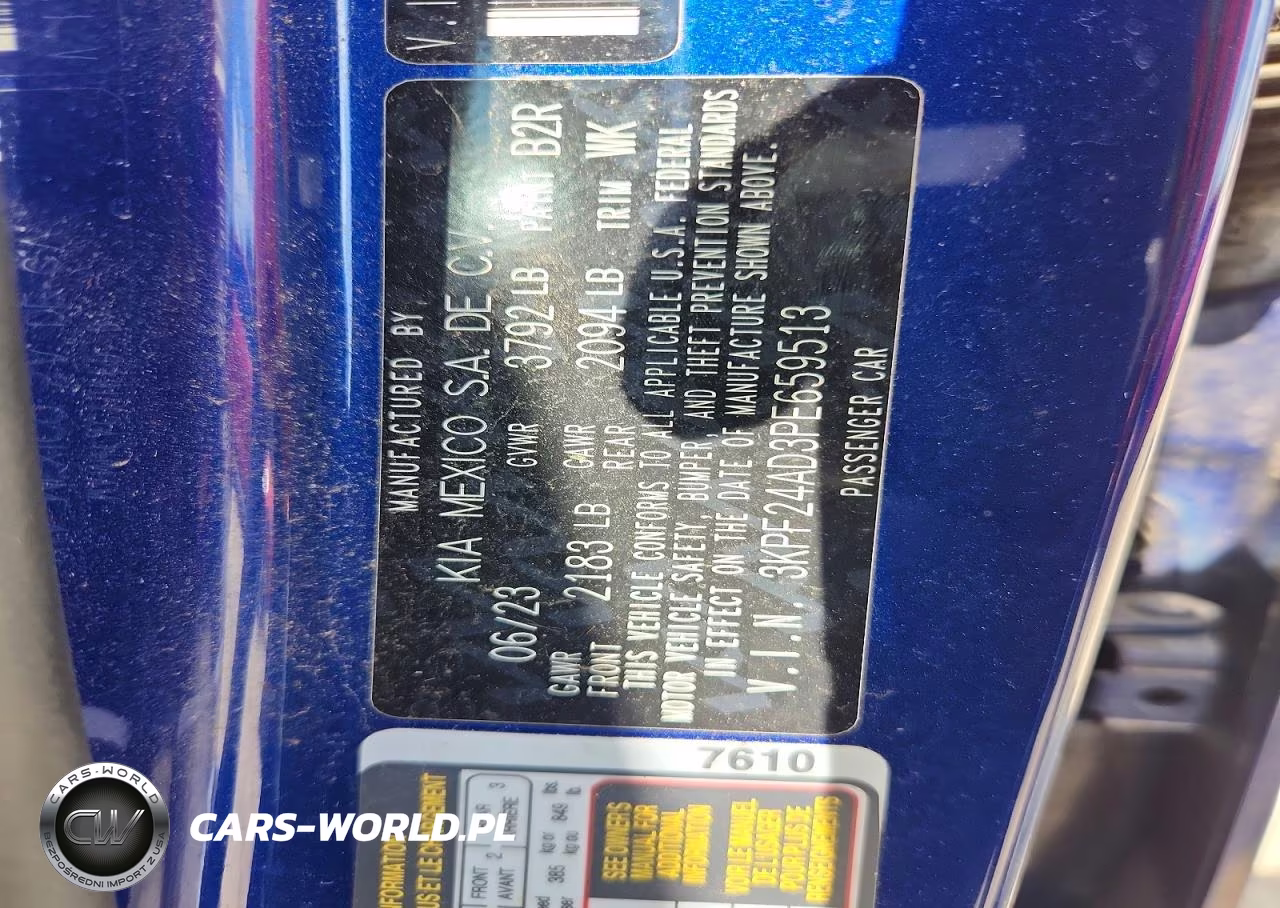 2023 Kia Forte Lxs VIN:3KPF24AD3PE659513 - 12