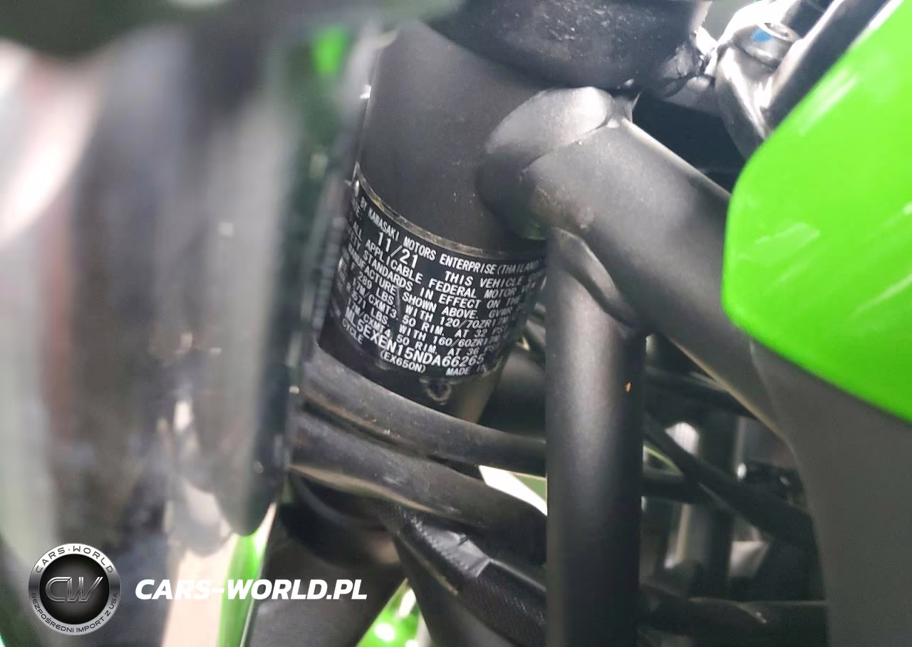 2022 Kawasaki Ex650 N VIN:ML5EXEN15NDA66265 - 9