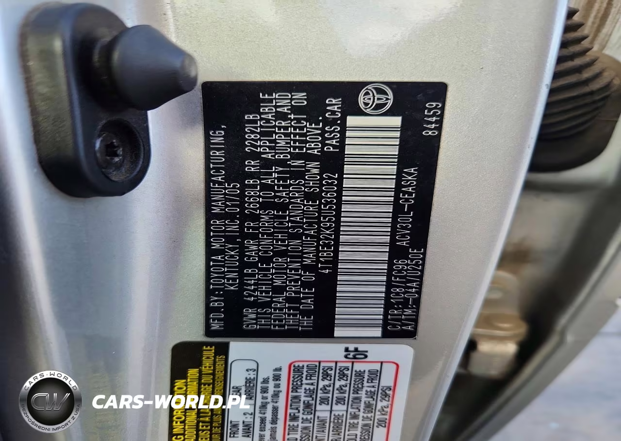 2005 Toyota Camry Se VIN:4T1BE32K95U536032 - 12