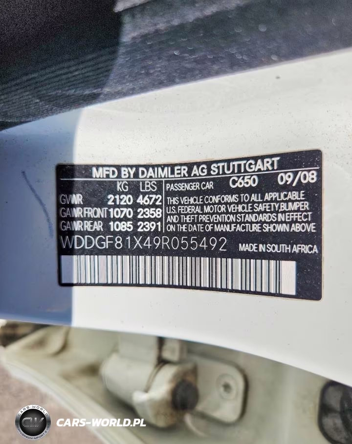 2009 Mercedes-Benz C-Class VIN:WDDGF81X49R055492 - 12