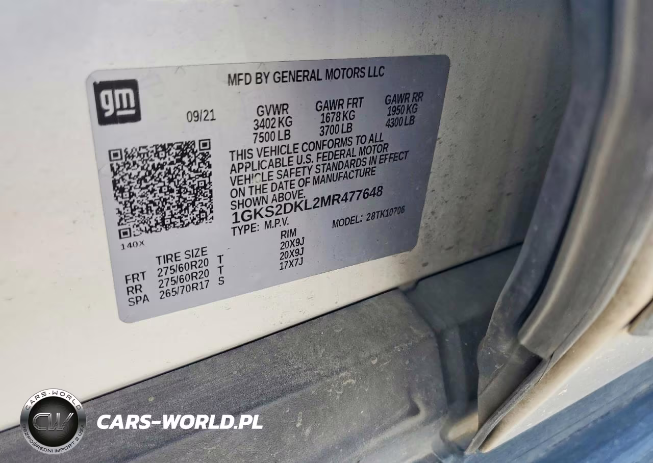 2021 GMC Yukon Denali VIN:1GKS2DKL2MR477648 - 13