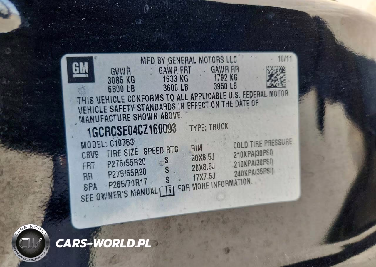2012 Chevrolet Silverado C1500 Lt VIN:1GCRCSE04CZ160093 - 12