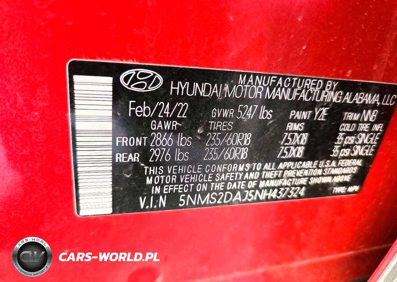 2022 Hyundai Santa Fe Sel VIN:5NMS2DAJ5NH437324 - 13