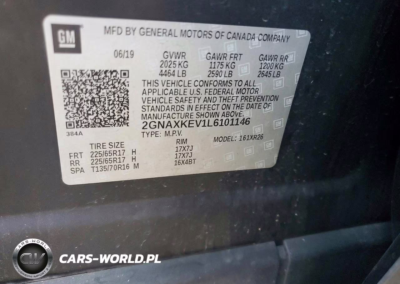 2020 Chevrolet Equinox Lt VIN:2GNAXKEV1L6101146 - 13