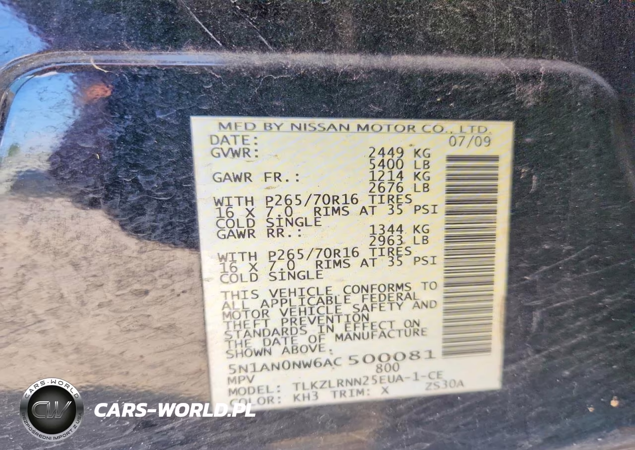 2010 Nissan Xterra X VIN:5N1AN0NW6AC500081 - 13