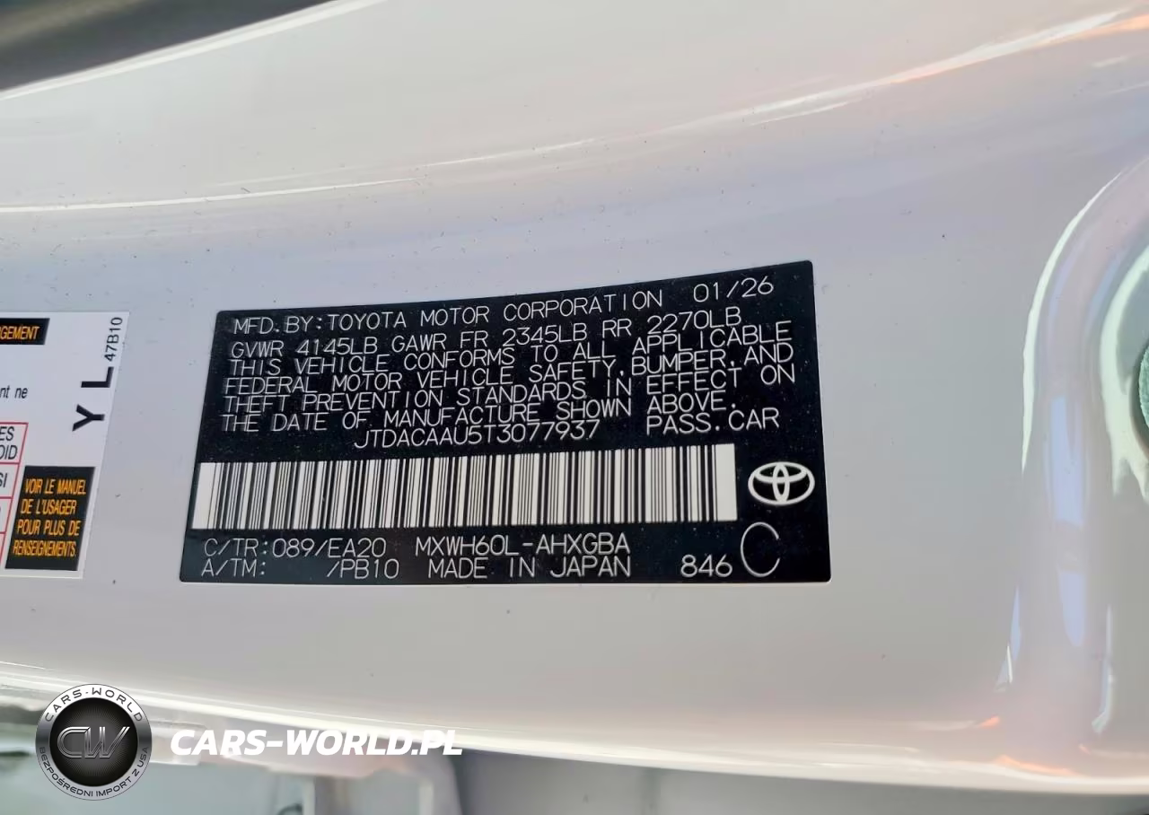 2026 Toyota Prius Xle VIN:JTDACAAU5T3077937 - 12