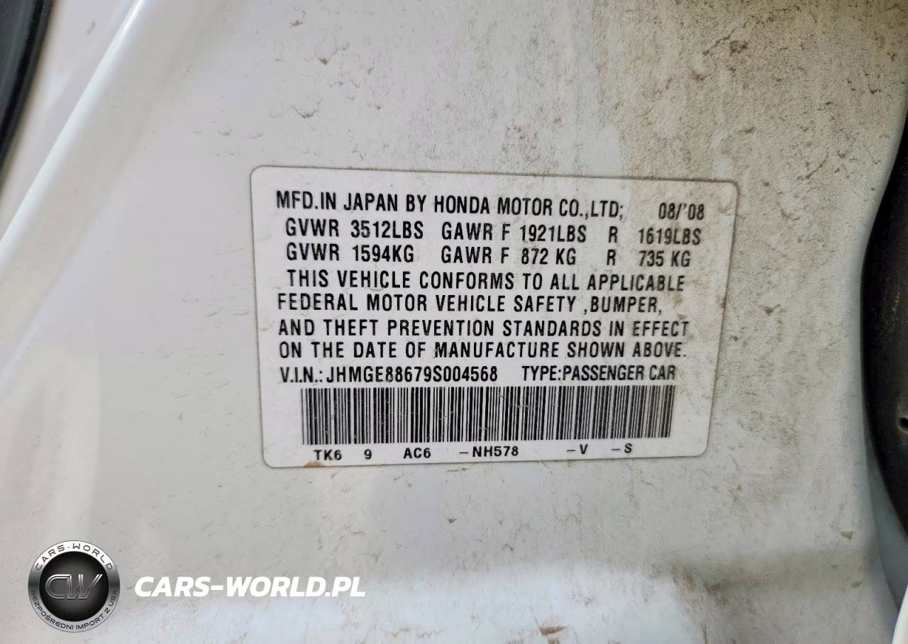 2009 Honda Fit Sport VIN:JHMGE88679S004568 - 12