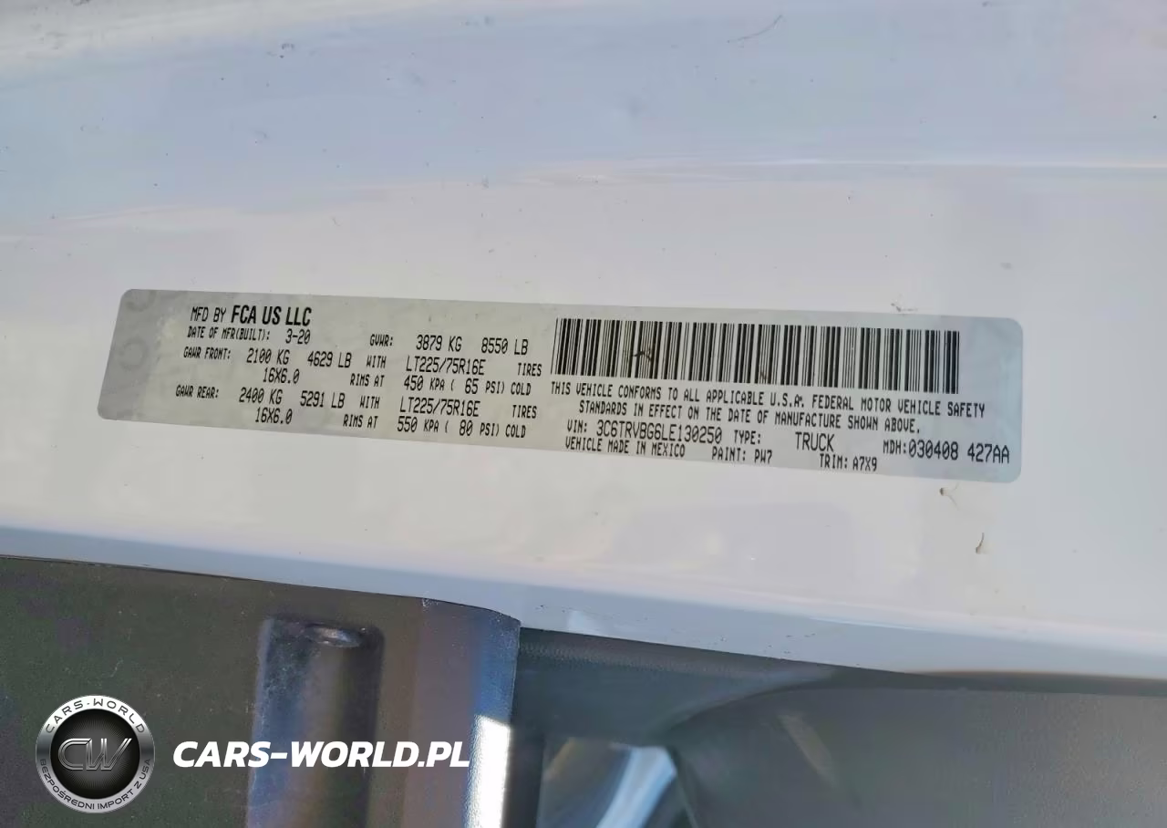2020 Ram Promaster 1500 Delivery Van VIN:3C6TRVBG6LE130250 - 13