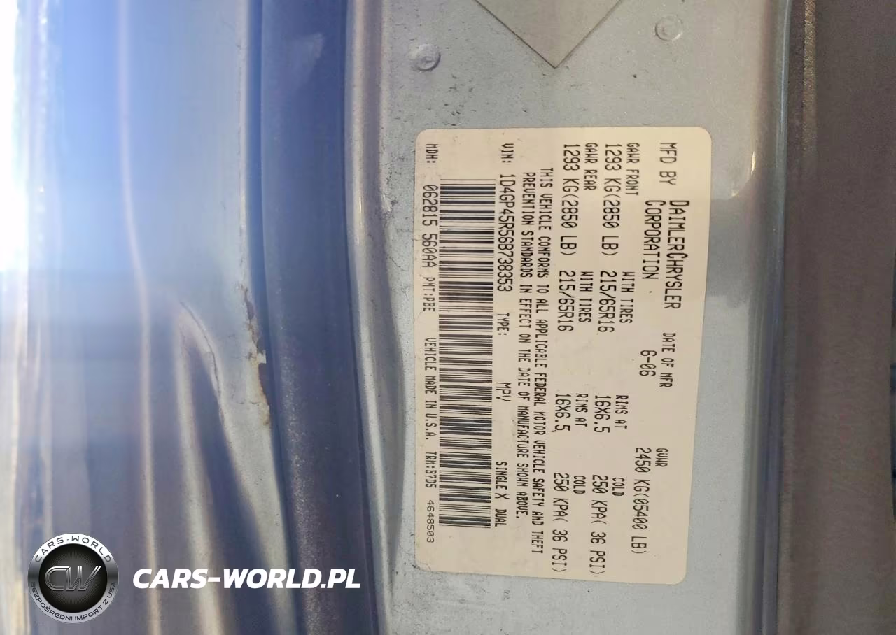 2006 Dodge Caravan Sxt VIN:1D4GP45R56B738353 - 13
