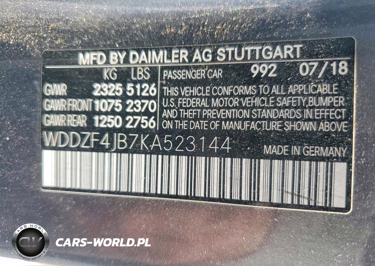 2019 Mercedes-Benz E 300 VIN:WDDZF4JB7KA523144 - 13