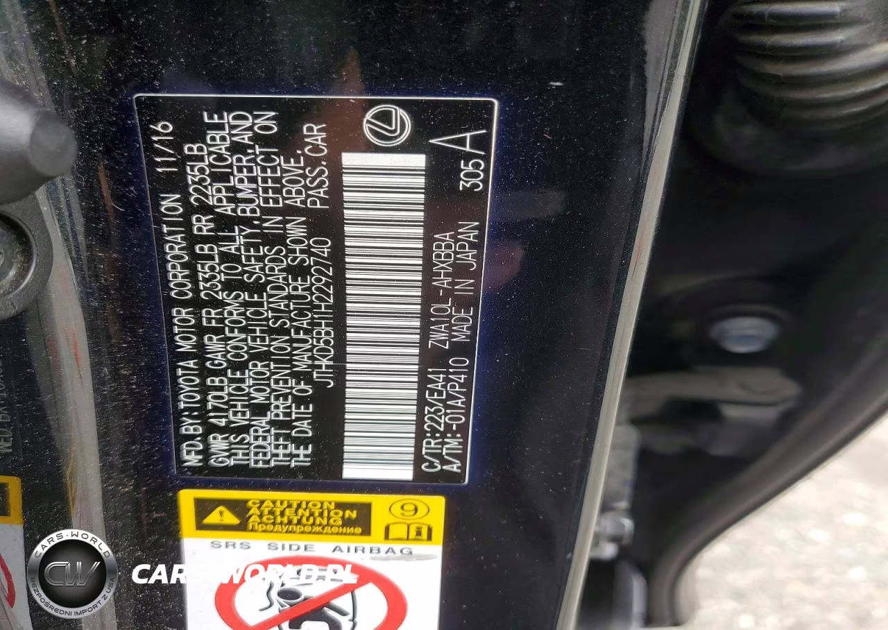 2017 Lexus Ct 200 VIN:JTHKD5BH1H2292740 - 14
