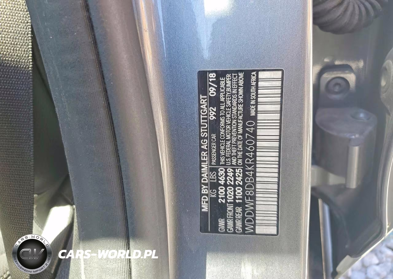 2019 Mercedes-Benz C 300 VIN:WDDWF8DB4KR460740 - 12