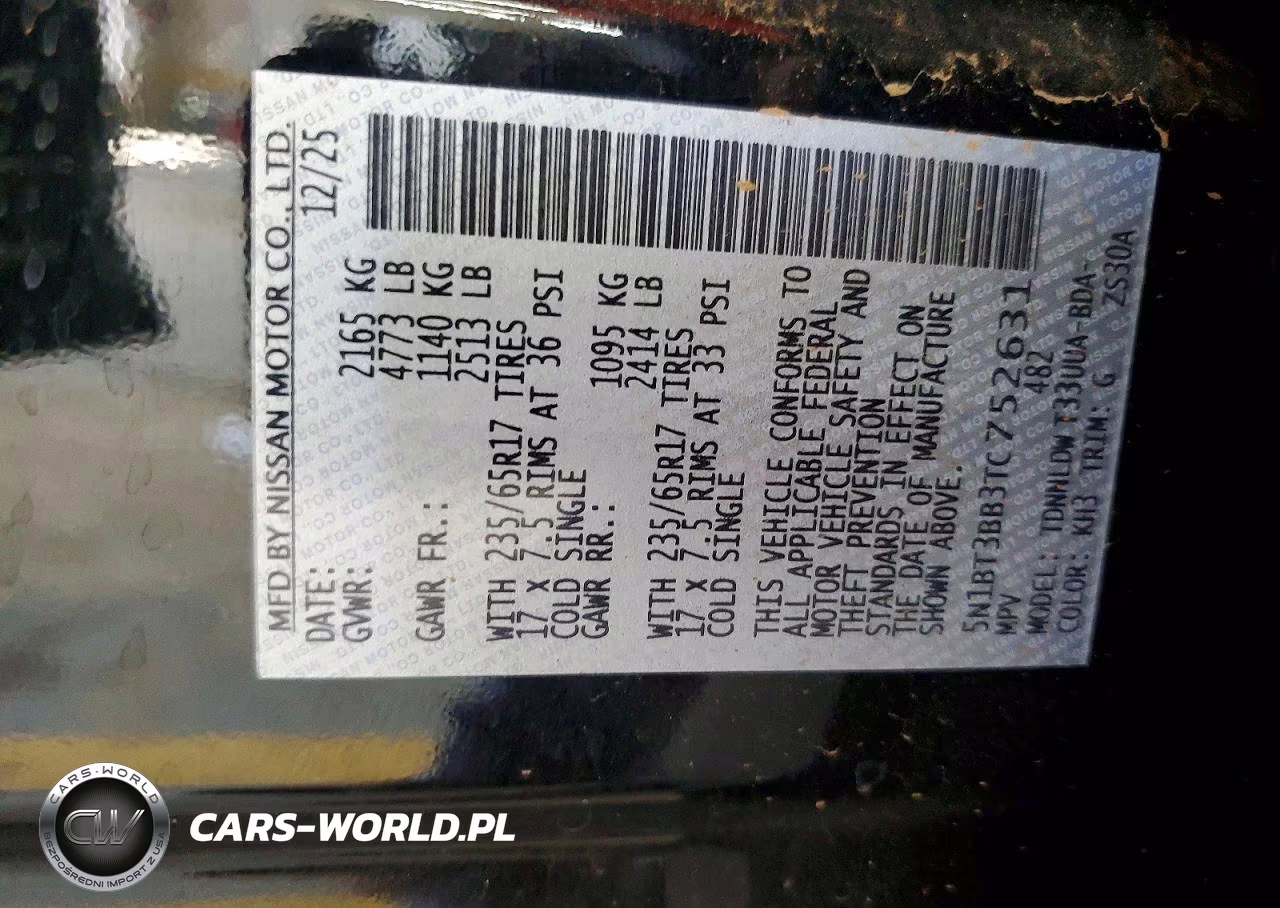 2026 Nissan Rogue Sv VIN:5N1BT3BB3TC752631 - 12
