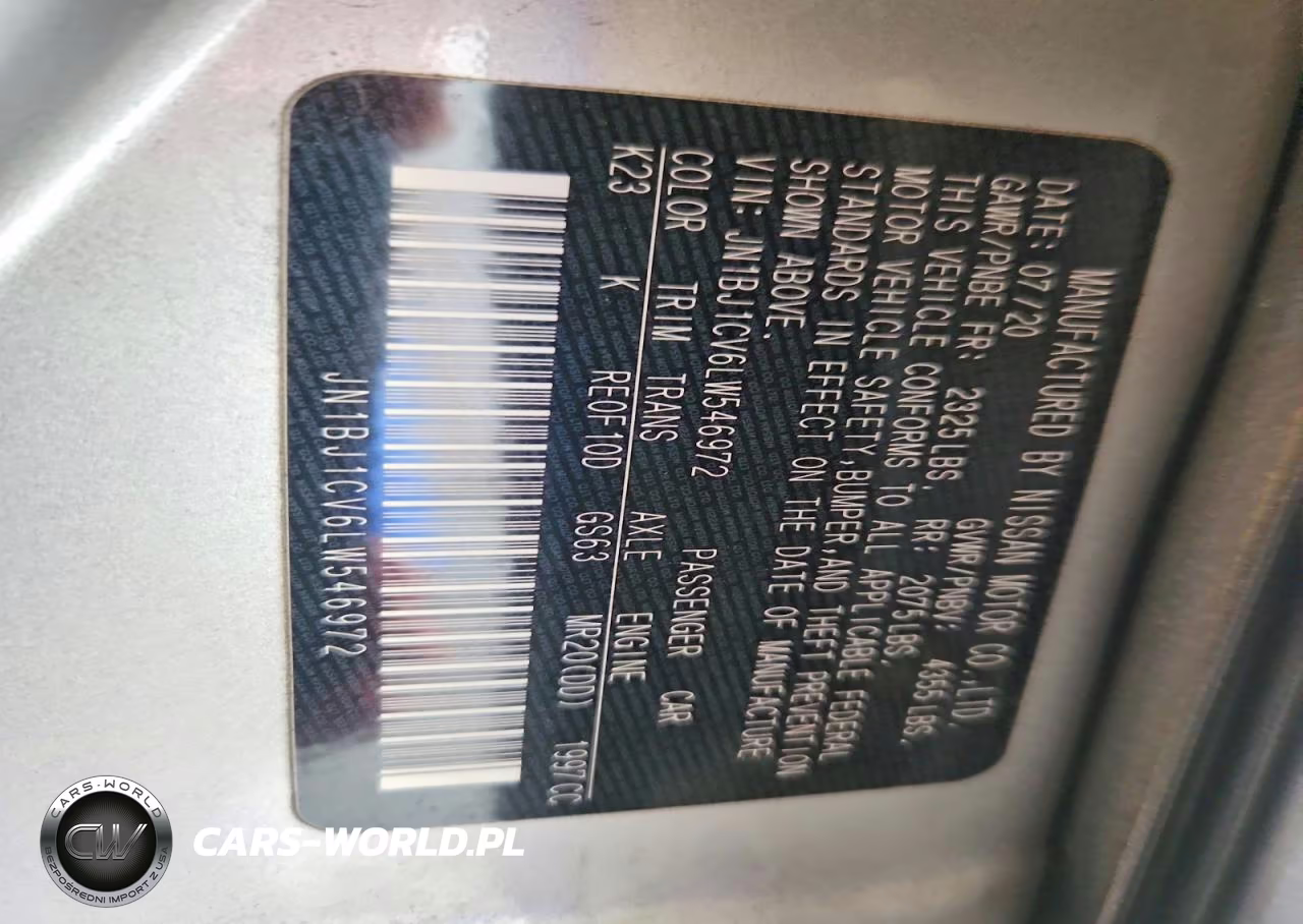 2020 Nissan Rogue Sport Sv VIN:JN1BJ1CV6LW546972 - 14
