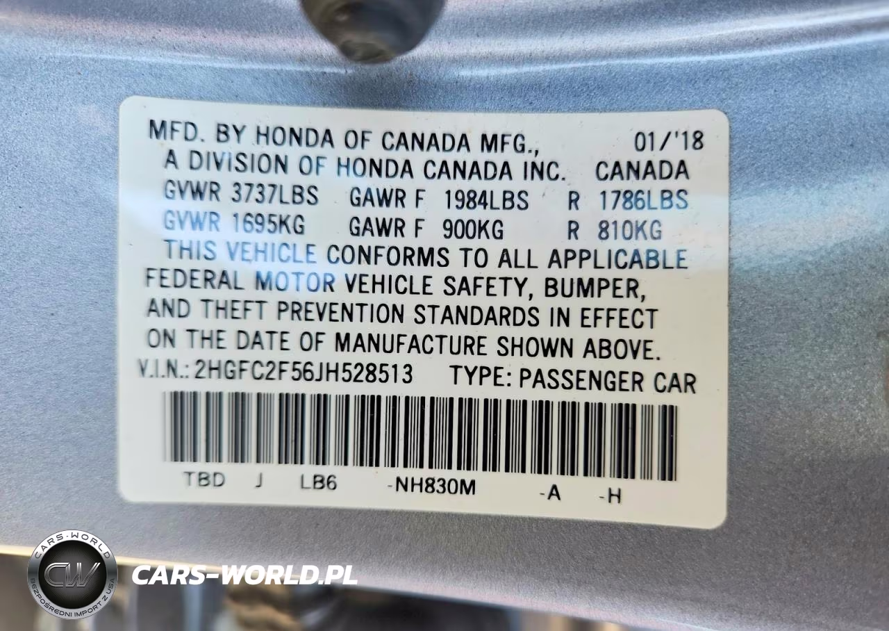 2018 Honda Civic Lx VIN:2HGFC2F56JH528513 - 12