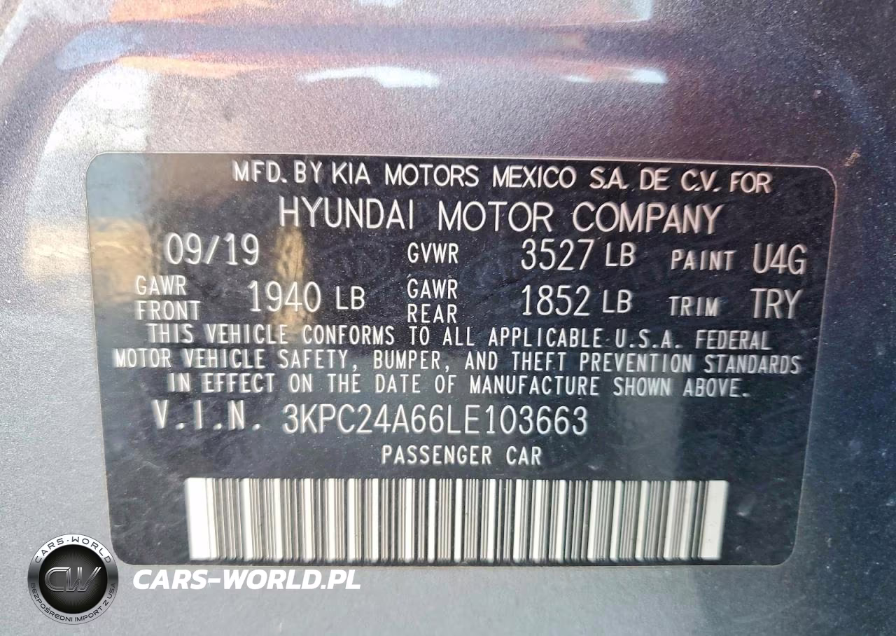 2020 Hyundai Accent Se VIN:3KPC24A66LE103663 - 12