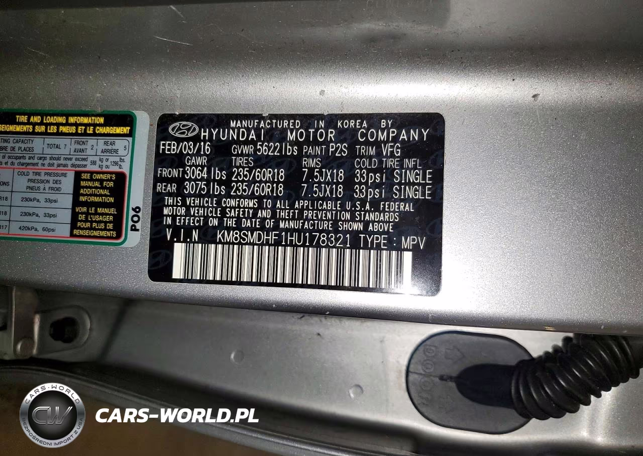 2017 Hyundai Santa Fe Se VIN:KM8SMDHF1HU178321 - 13