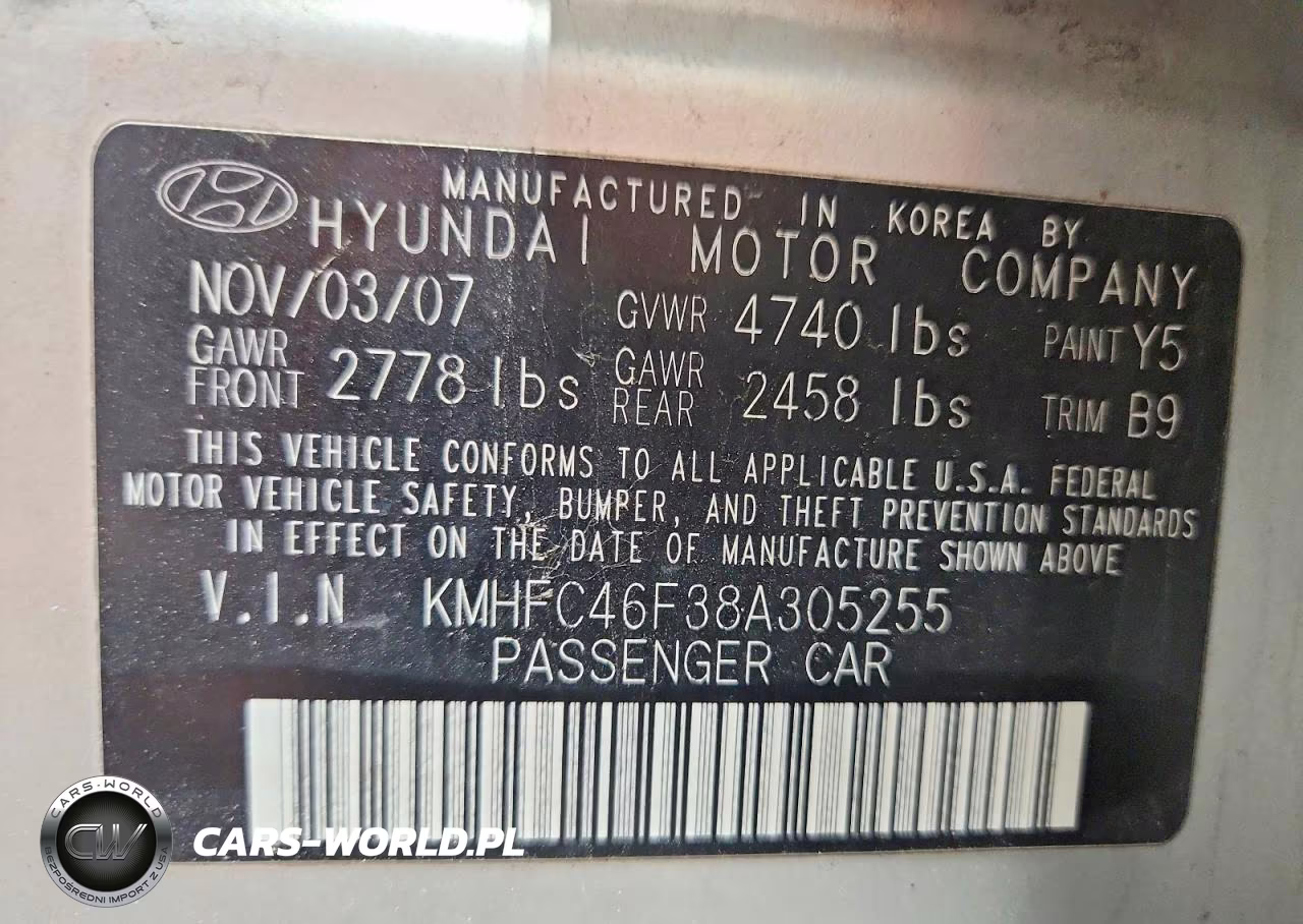 2008 Hyundai Azera Limited VIN:KMHFC46F38A305255 - 12