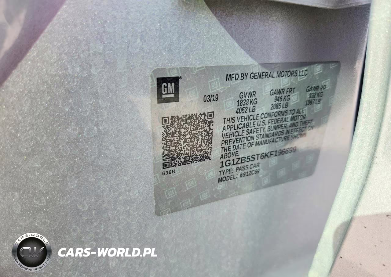 2019 Chevrolet Malibu Ls VIN:1G1ZB5ST6KF196699 - 12
