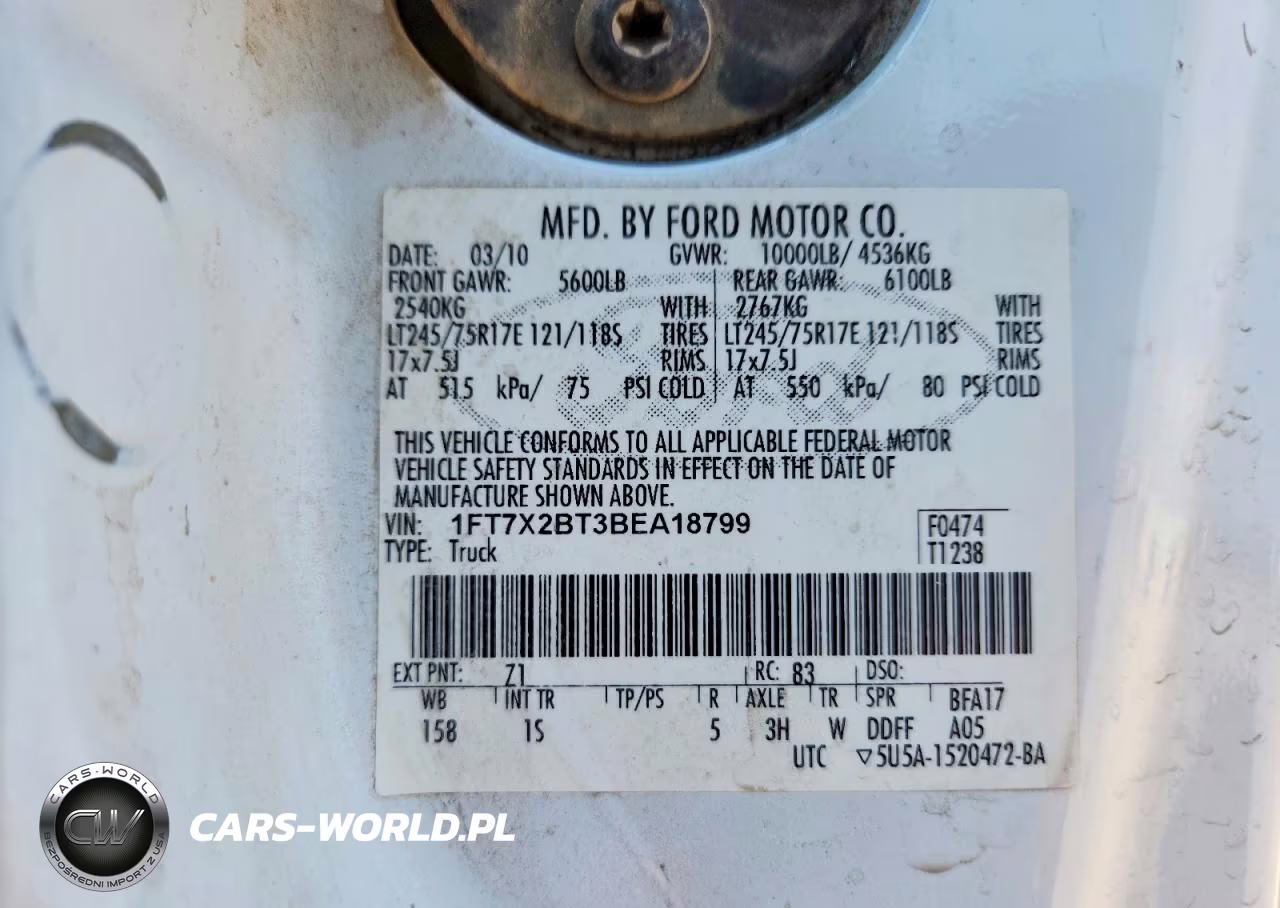 2011 Ford F250 Super Duty VIN:1FT7X2BT3BEA18799 - 12