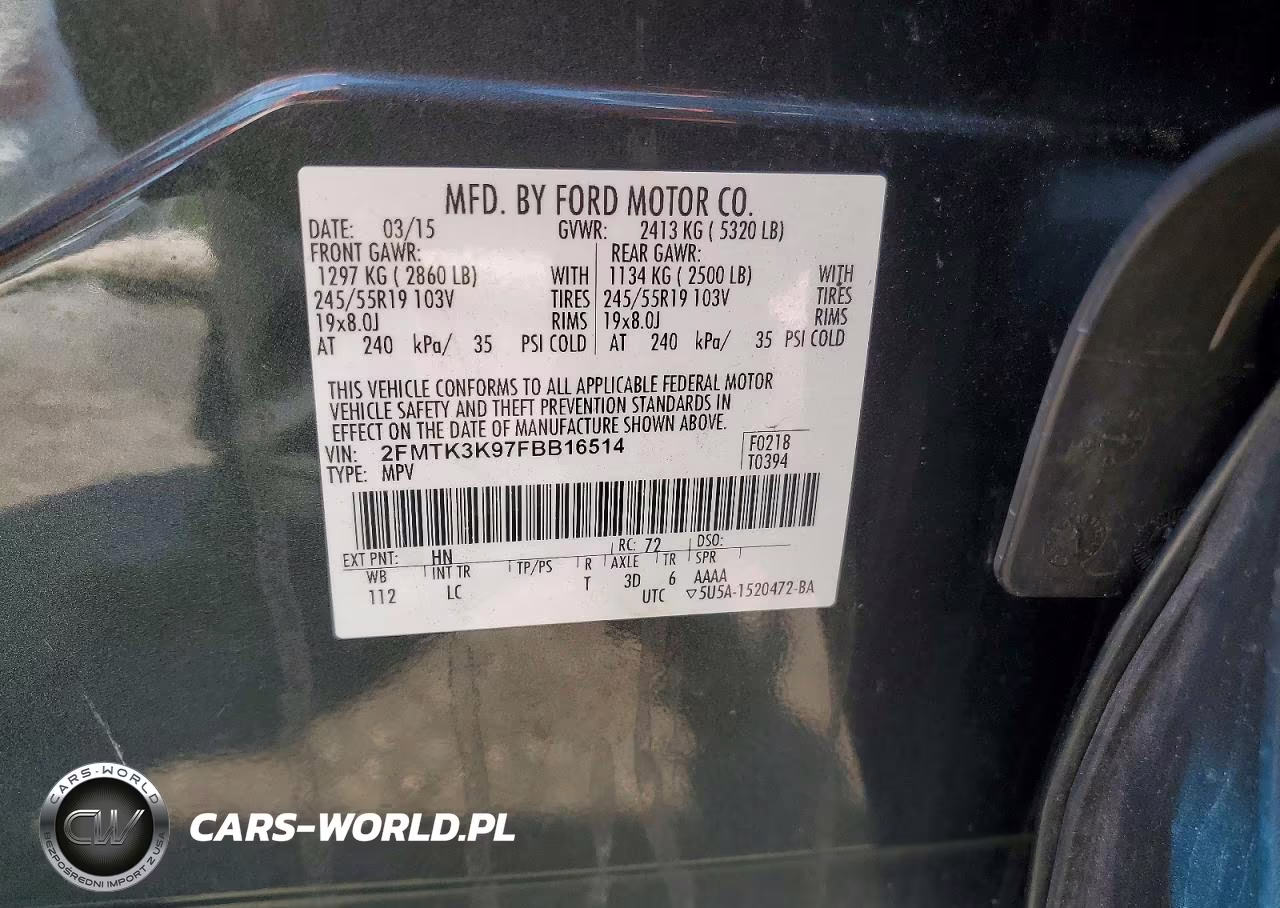 2015 Ford Edge Titanium VIN:2FMTK3K97FBB16514 - 12