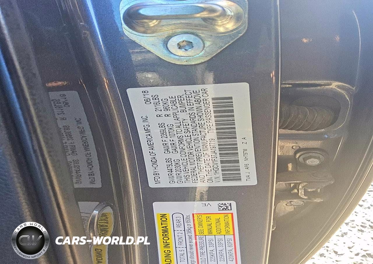 2018 Honda Accord Sport VIN:1HGCV1F37JA197719 - 12