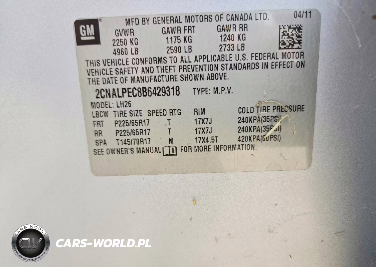 2011 Chevrolet Equinox Lt VIN:2CNALPEC8B6429318 - 13