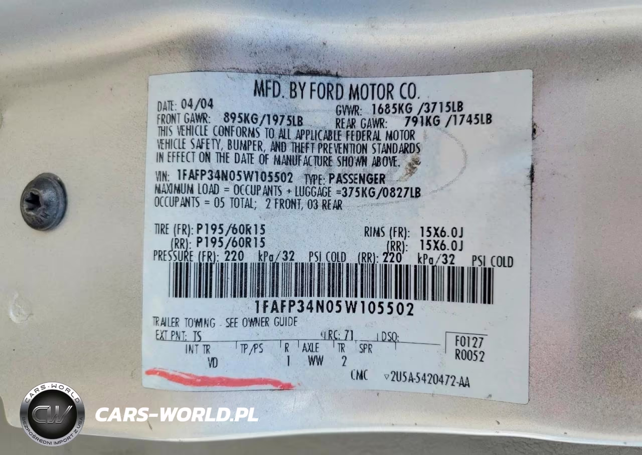 2005 Ford Focus Zx4 VIN:1FAFP34N05W105502 - 12