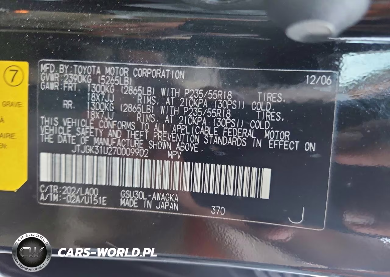 2007 Lexus Rx 350 VIN:JTJGK31U270009902 - 14