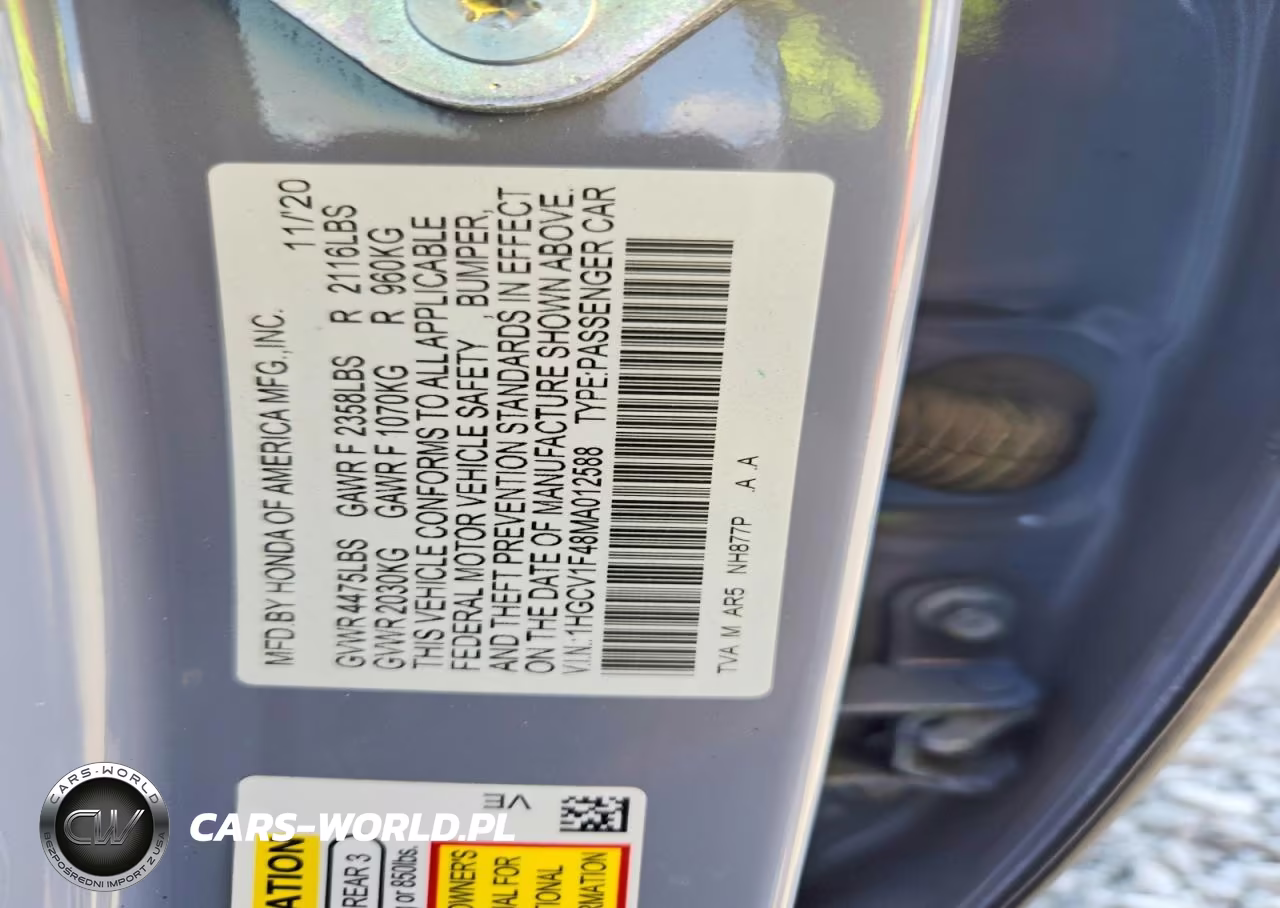 2021 Honda Accord Sport Se VIN:1HGCV1F48MA012588 - 12