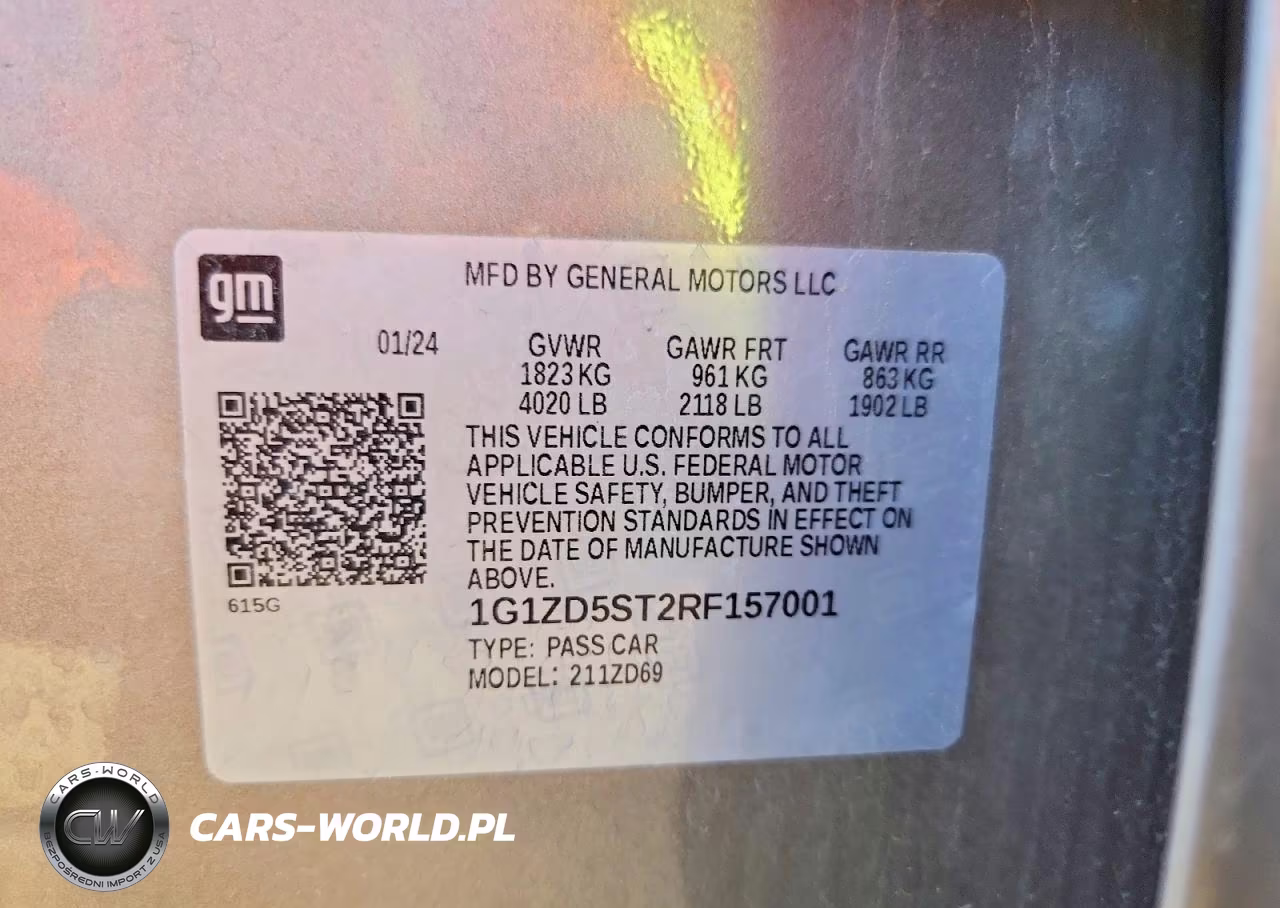 2024 Chevrolet Malibu Lt VIN:1G1ZD5ST2RF157001 - 13