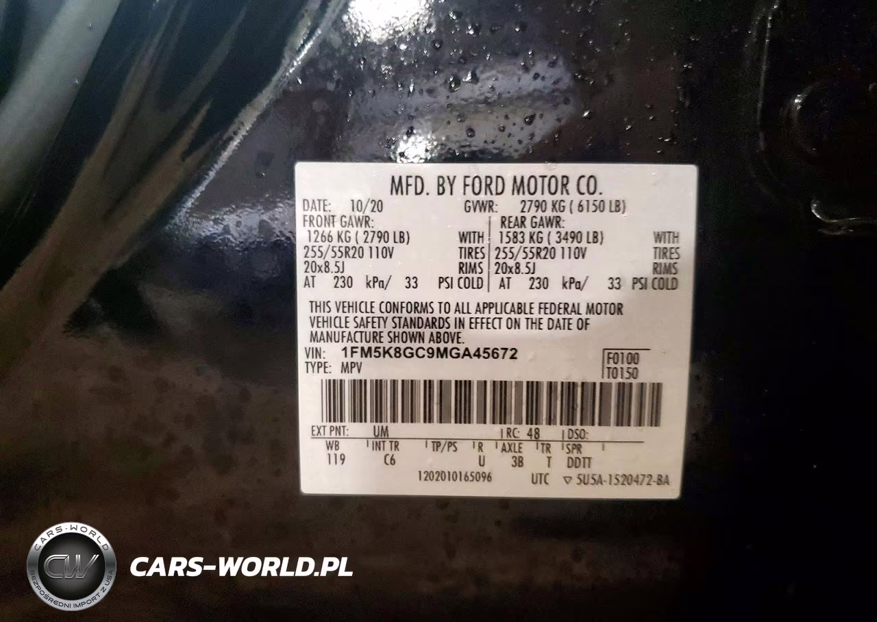 2021 Ford Explorer St VIN:1FM5K8GC9MGA45672 - 12